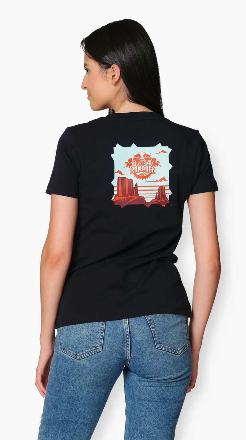 Red Bull Rampage Canvas Womens SS Tee Black-3